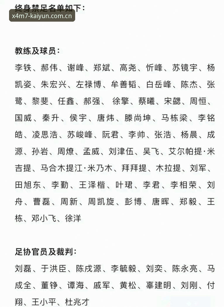 足球反腐风暴升级：从禁足名单看中国足球治理的必由之路